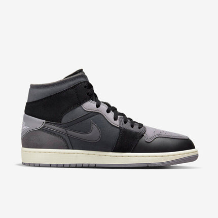 Men's Air Jordan 1 Mid 'Black' Shoes