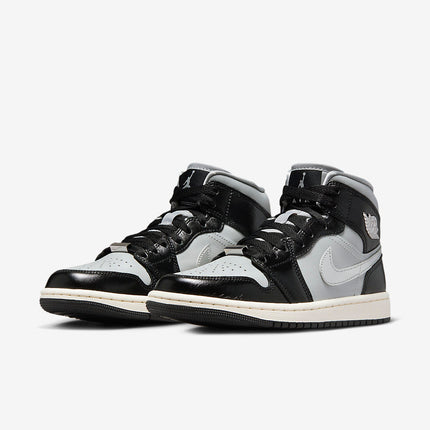 Men's Air Jordan 1 Mid 'Black Chrome' Shoes