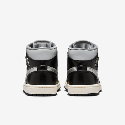 Men's Air Jordan 1 Mid 'Black Chrome' Shoes