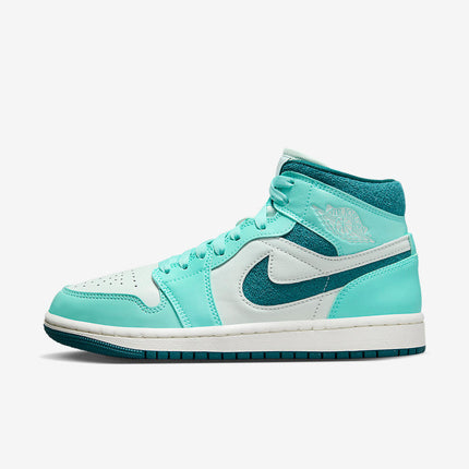 Men's Air Jordan 1 Mid 'Bleached Turquoise' Shoes