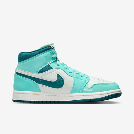 Men's Air Jordan 1 Mid 'Bleached Turquoise' Shoes