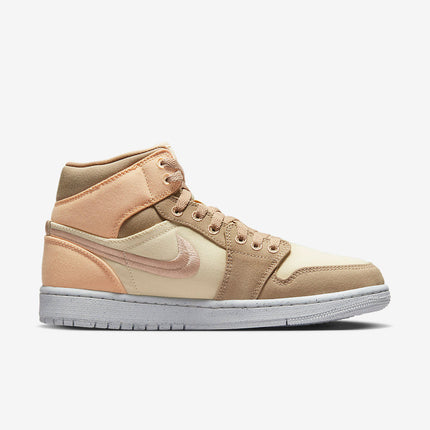 Men's Air Jordan 1 Mid 'Canvas Khaki' Shoes