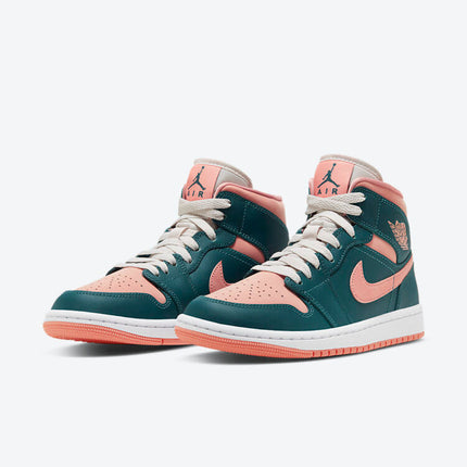 Men's Air Jordan 1 Mid 'Dark Emerald Green' Shoes