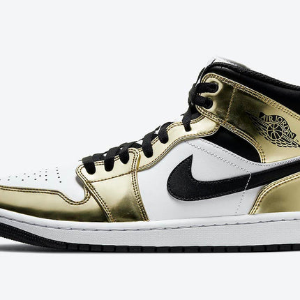 Men's Air Jordan 1 Mid 'Metallic Gold' Shoes