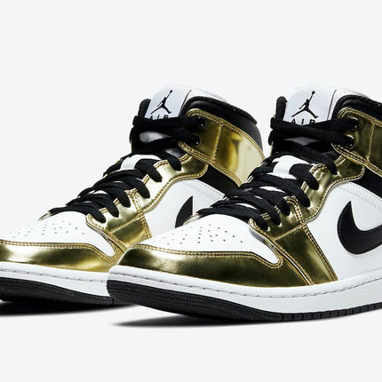 Men's Air Jordan 1 Mid 'Metallic Gold' Shoes