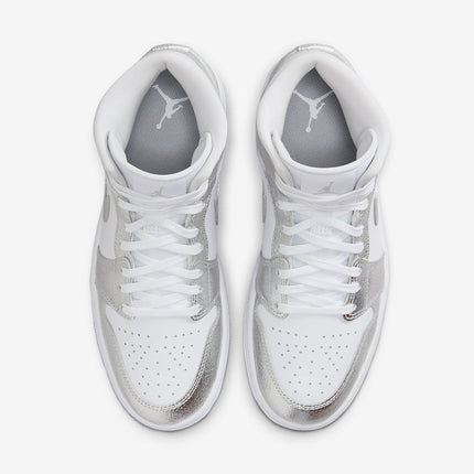 Men's Air Jordan 1 Mid 'Metallic Silver' Shoes