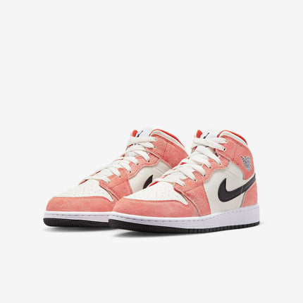 Men's Air Jordan 1 Mid 'Orange Suede' Shoes