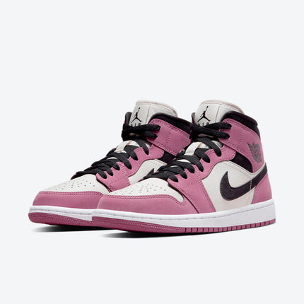 Men's Air Jordan 1 Mid 'Pink Nubuck' Shoes