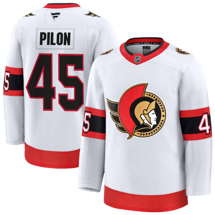 Garrett Pilon Ottawa Senators 2025 Away Jersey - White