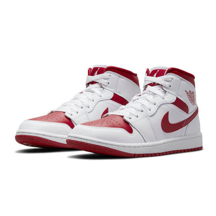 Men's Air Jordan 1 Mid 'Red Toe' Shoes