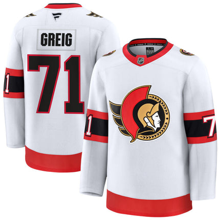 Ridly Greig Ottawa Senators 2025 Away Jersey - White