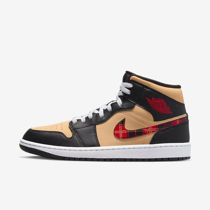 Men's Air Jordan 1 Mid 'Tartan Swoosh' Shoes