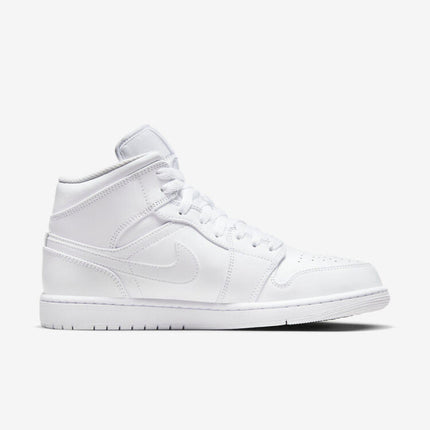 Men's Air Jordan 1 Mid 'Triple White' Shoes