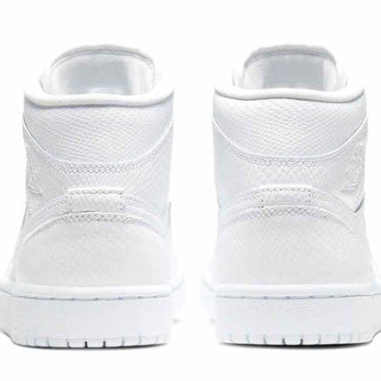 Men's Air Jordan 1 Mid 'White Snakeskin' Shoes