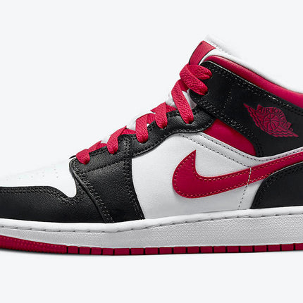 Men's Air Jordan 1 Mid 'White, Black, and Red' Shoes