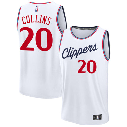 John Collins LA Clippers 2025 Fast Break Association Edition Jersey - White