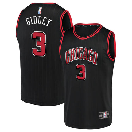 Josh Giddey Chicago Bulls 2025 Statement Edition Jersey - Black