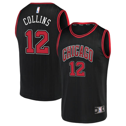 Zach Collins Chicago Bulls 2025 Statement Edition Jersey - Black