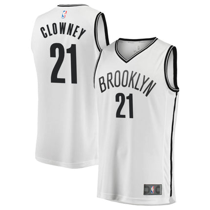 Noah Clowney Brooklyn Nets 2025 Fast Break Association Edition Jersey - White