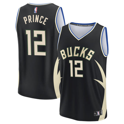 Taurean Prince Milwaukee Bucks 2025 Fast Break Statement Edition Jersey - Black