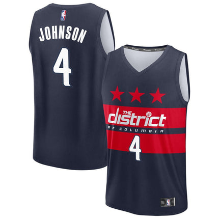 AJ Johnson Washington Wizards 2025 Fast Break Statement Edition Jersey - Navy