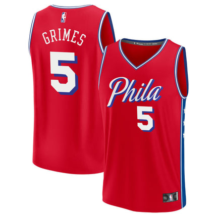 Quentin Grimes Philadelphia 76ers 2025 Fast Break Statement Edition Jersey - Red