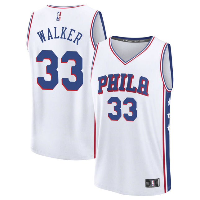 Jabari Walker Philadelphia 76ers 2025 Fast Break Association Edition Jersey - White