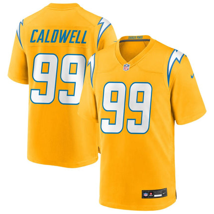 Jamaree Caldwell Los Angeles Chargers 2025 Alternate Charger Power Game Jersey - Gold