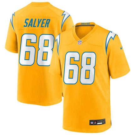 Jamaree Salyer Los Angeles Chargers 2025 Alternate Charger Power Game Jersey - Gold