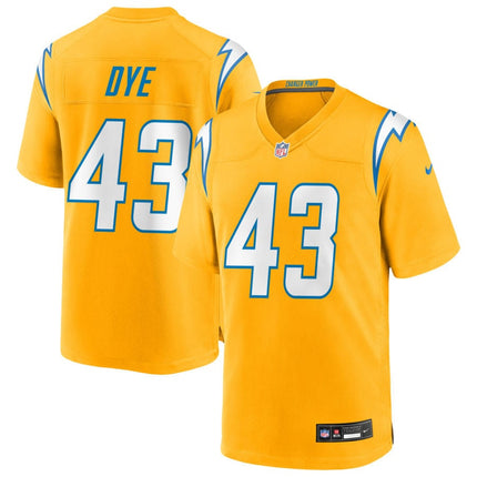 Troy Dye Los Angeles Chargers 2025 Alternate Charger Power Game Jersey - Gold