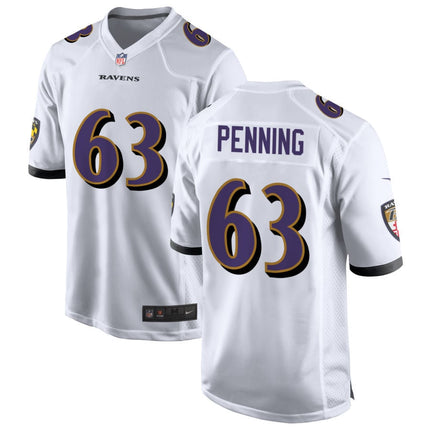 Jared Penning Baltimore Ravens 2025 Game Jersey - White