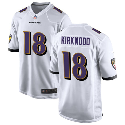 Keith Kirkwood Baltimore Ravens 2025 Game Jersey - White
