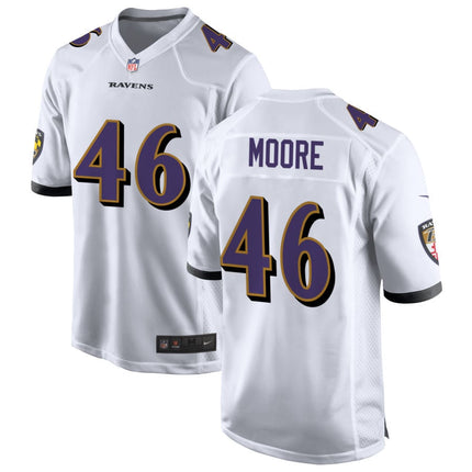 Nick Moore Baltimore Ravens 2025 Game Jersey - White