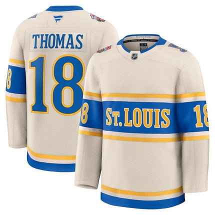 Robert Thomas St. Louis Blues 2025 Winter Classic Premium Jersey - Beige