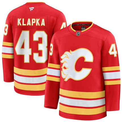 Adam Klapka Calgary Flames 2025 Home Premium Jersey - Red