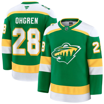 Liam Ohgren Minnesota Wild 2025 Alternate Premium Jersey - Green