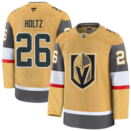 Alexander Holtz Vegas Golden Knights 2025 Home Premium Jersey - Gold
