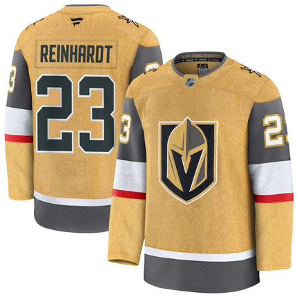 Cole Reinhardt Vegas Golden Knights 2025 Home Premium Jersey - Gold