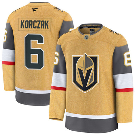 Keadan Korczak Vegas Golden Knights 2025 Home Premium Jersey - Gold