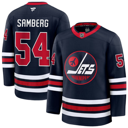 Dylan Samberg Winnipeg Jets 2025 Alternate Premium Jersey - Navy