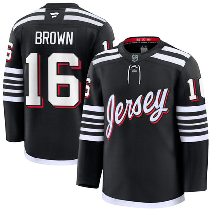 Connor Brown New Jersey Devils 2025 Alternate Premium Jersey - Black