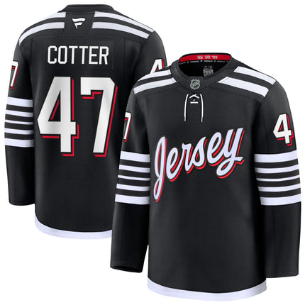 Paul Cotter New Jersey Devils 2025 Alternate Premium Jersey - Black