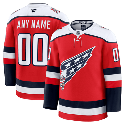 Custom Name Washington Capitals 2025 Alternate Premium Player Jersey - Red