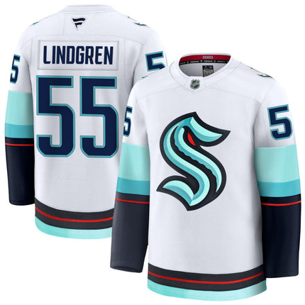 Ryan Lindgren Seattle Kraken 2025 Away Premium Jersey - White