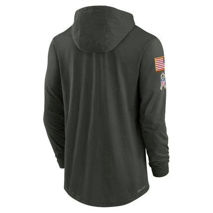 Tennessee Titans 2025 Salute to Service Sideline Dri-FIT Lightweight Hooded Pullover - Forest Green