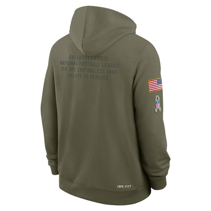 Dallas Cowboys 2025 Salute to Service Sideline Standard Issue Dri-FIT Hoodie - Olive