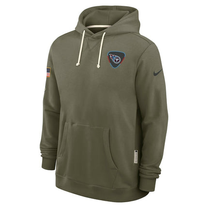 Tennessee Titans 2025 Salute to Service Sideline Standard Issue Dri-FIT Hoodie - Olive