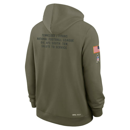 Tennessee Titans 2025 Salute to Service Sideline Standard Issue Dri-FIT Hoodie - Olive