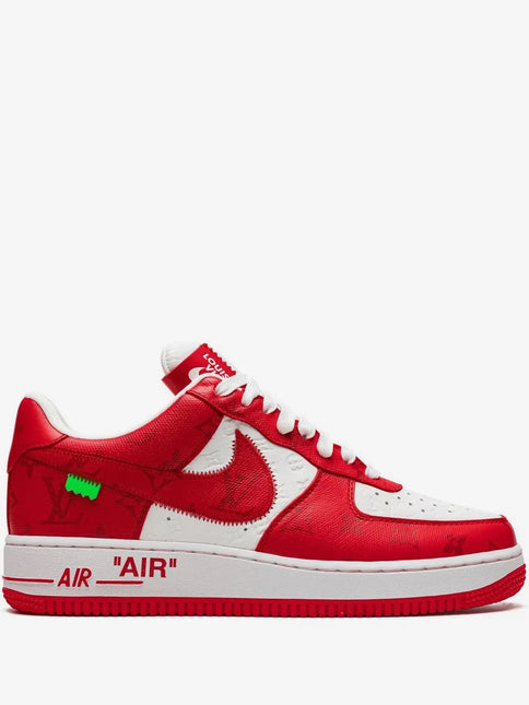 Men's Nike x Louis Vuitton Air Force 1 Low Virgil Abloh White Red Shoes