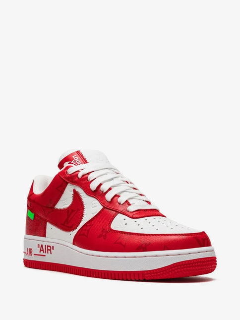 Men's Nike x Louis Vuitton Air Force 1 Low Virgil Abloh White Red Shoes